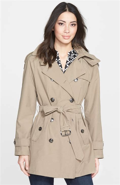 michael michael kors double-breasted coat|MICHAEL Michael Kors Double Breasted Trench Coat .